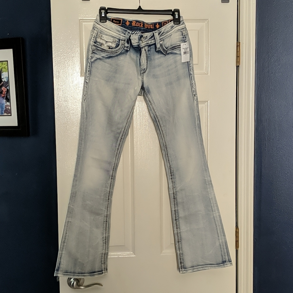 NWT Size 28 Rock Revival Raven Boot Jeans
